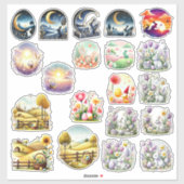 Paaslandscènes Sticker (Vel)