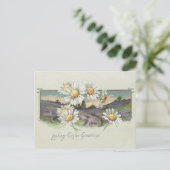 paaslandschap en dagen feestdagenkaart (Staand voorkant)