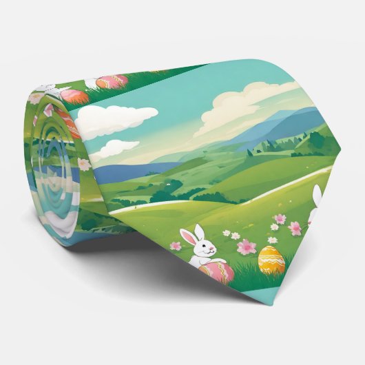 Paaslandschap - fun stropdas (Opgerold)