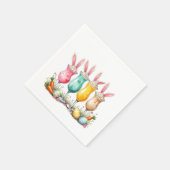 Paaslatte glazen van latte met konijnenoren servet (Hoek)