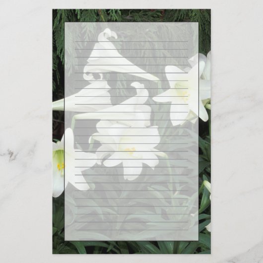 Paaslelie (Lilium regale) Briefpapier (Voorkant)
