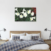 Paaslelie (Lilium regale) Canvas Afdruk (Insitu (Slaapkamer))