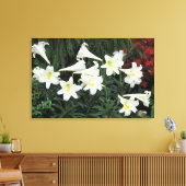 Paaslelie (Lilium regale) Canvas Afdruk (Insitu (Woonkamer))