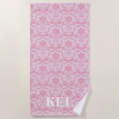 Paaslelie Monogram Strandlaken (Voorkant)