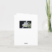 Paaslelie op zwarte achtergrond kaart (Achterkant)