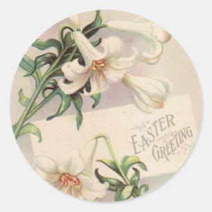 Paaslelie Ronde Sticker