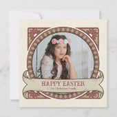 Paaslelie:  stijl ontwerp Vrede Hoop Feestdagenkaart (Achterkant)