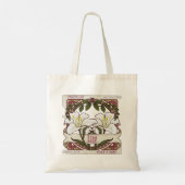 Paaslelie: stijl ontwerp Vrede Hoop Tote Bag (Achterkant)