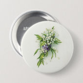 Paaslelie van Dalbedevaarten Ronde Button 7,6 Cm (Voorkant /achterkant)