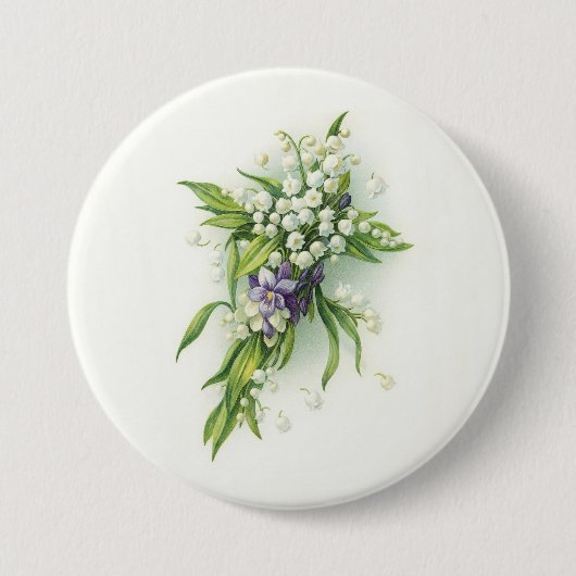 Paaslelie van Dalbedevaarten Ronde Button 7,6 Cm (Voorkant)