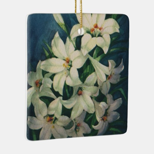 Paasleliebloemen,  paaslelies keramisch ornament