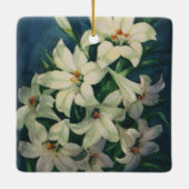 Paasleliebloemen,  paaslelies keramisch ornament (Achterkant)
