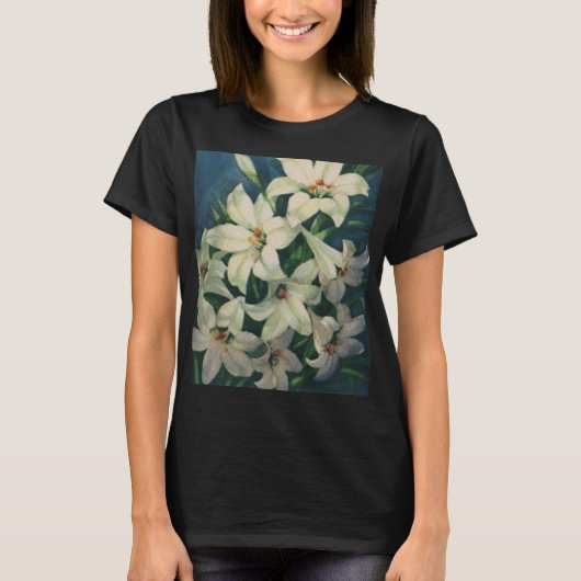 Paasleliebloemen,  paaslelies t-shirt (Voorkant)