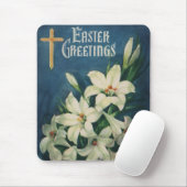 Paaslelies Bloemen,  Religieus Pasen Muismat (Met muis)