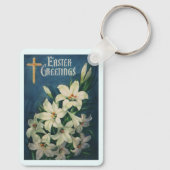 Paaslelies Bloemen, Religieus Pasen Sleutelhanger (Achterkant)