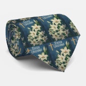 Paaslelies Bloemen,  Religieus Pasen Stropdas (Opgerold)