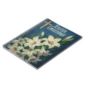 Paaslelies Bloemen, Vintage Religieus Pasen Notitieboek (Linkerzijde)