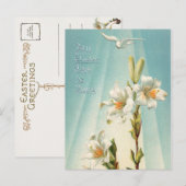 paaslelies en dove feestdagenkaart (Voorkant / Achterkant)