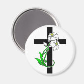 Paaslelies en dwarsdoorsnede magneet (Voorkant / Achterkant)