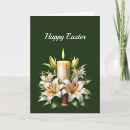 Paaslelies Kaars Illustratie Feestdagen Kaart