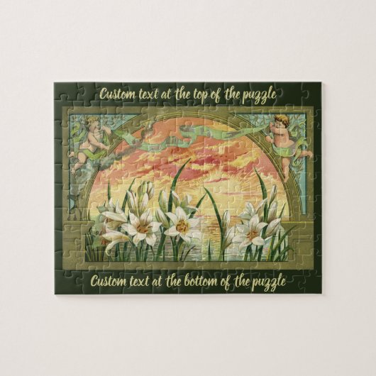 Paaslelies Zonsopgang en Victoriaans Engelen Legpuzzel (Horizontaal)