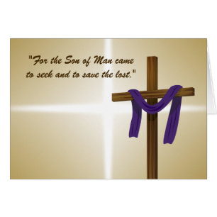 Paaslening Cross Paarse Drape Resurrection Day