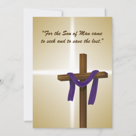 Paaslening Cross Paarse Drape Resurrection Day (Voorkant)