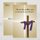 Paaslening Cross Paarse Drape Resurrection Day (Voorkant / Achterkant)