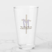 Paaslening Cross Paarse Drape Resurrection Day Glas (Achterkant)