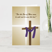 Paaslening Cross Paarse Drape Resurrection Day