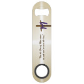 Paaslening Cross Paarse Drape Resurrection Day Speed Flessenopener (Achterkant)