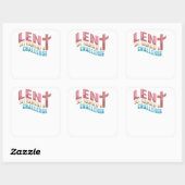 Paaslent stelt zichzelf een uitdaging vierkante sticker (Vel)