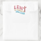 Paaslent stelt zichzelf een uitdaging vierkante sticker (Tas)