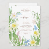 Paaslente bloeit bloemrijk Baby shower Kaart (Voorkant / Achterkant)