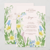 Paaslente bloeit bloemrijk Baby shower Kaart (Voorkant / Achterkant)