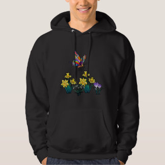 Paaslente Daffodil Crocus vlinder Kinderen Hoodie