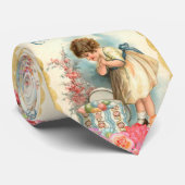 paaslente en eitjes stropdas (Opgerold)