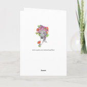 Paaslente Italiaanse windhond Whippet Bloemenkunst Kaart (Achterkant)