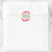 paaslente konijntjes vierkante sticker (Tas)