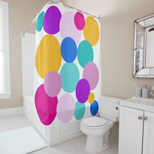 Paaslente poka Dots Douchegordijn (In situ)