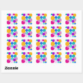 Paaslente poka Dots Vierkante Sticker (Vel)