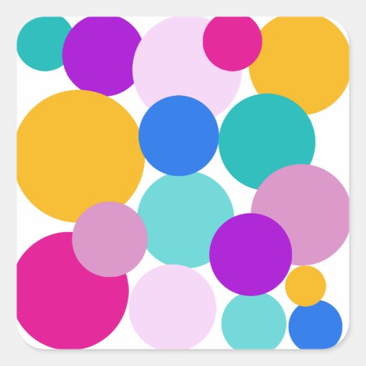 Paaslente poka Dots Vierkante Sticker (Voorkant)