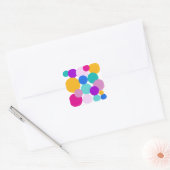 Paaslente poka Dots Vierkante Sticker (Envelop)