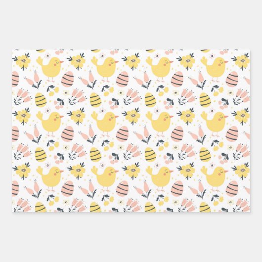 paaslentebundel met drie wikkelpapier inpakpapier vel (Voorkant 3)