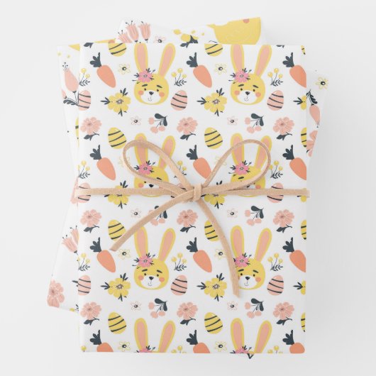 paaslentebundel met drie wikkelpapier inpakpapier vel (In situ)