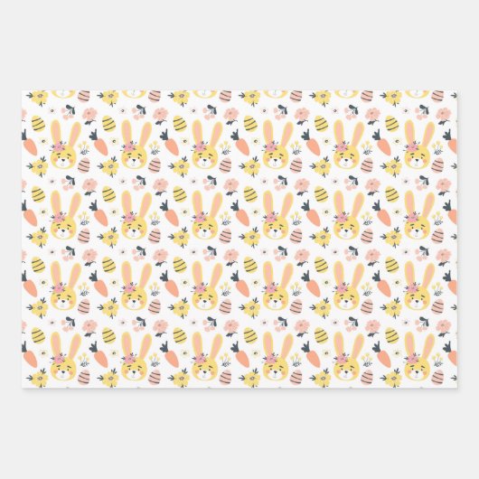 paaslentebundel met drie wikkelpapier inpakpapier vel (Voorkant)