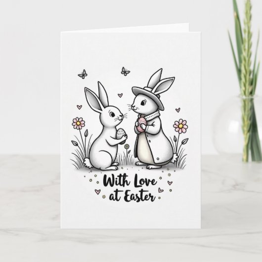 Paasliebe Konijn Kunstkaart Kaart (Voorkant)