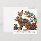 Paasliefde en zegeningen feestdagenkaart (Voorkant / Achterkant)