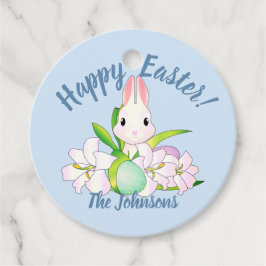 Paaslilies en zweet Bunnies Bedankjes Labels