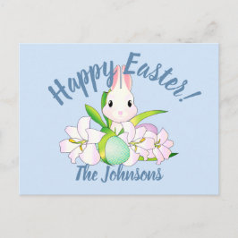 Paaslilies en zweet Bunnies Briefkaart
